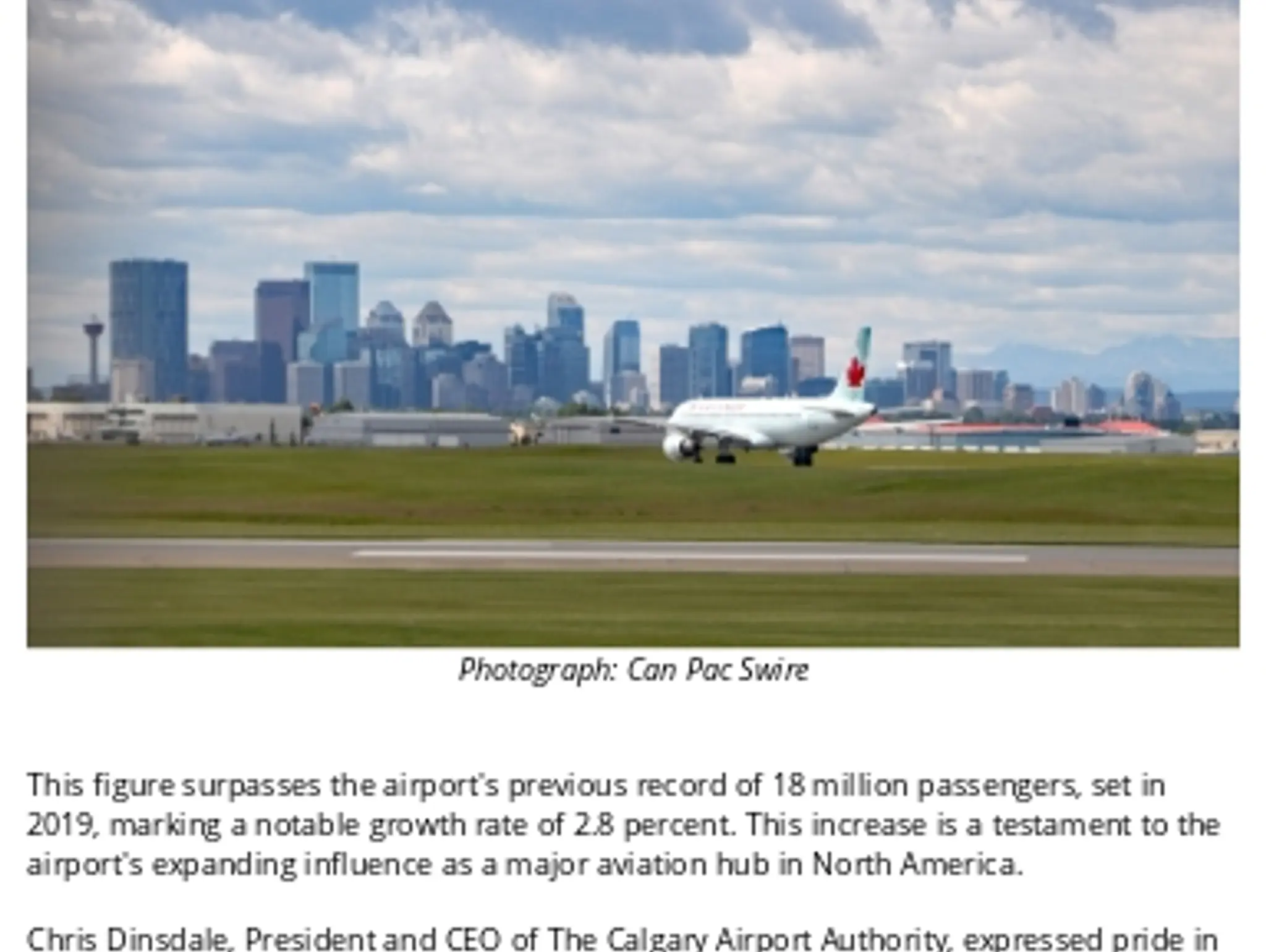 Calgary International Airport Sets Record