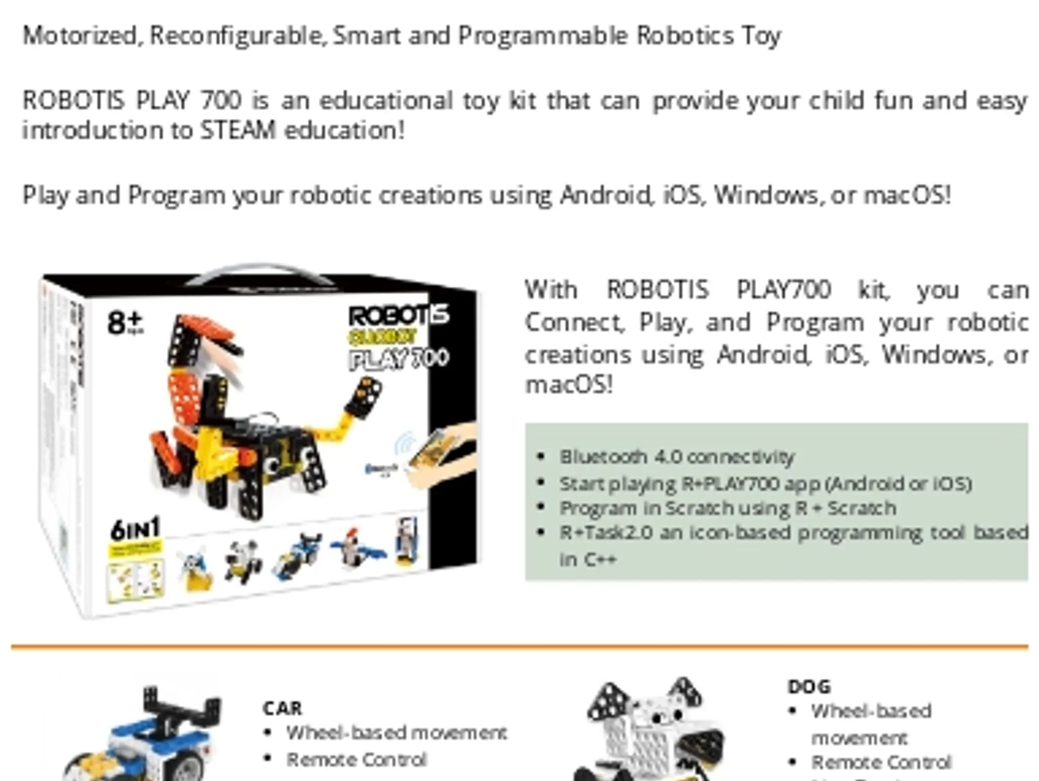 Robotis Play 700
