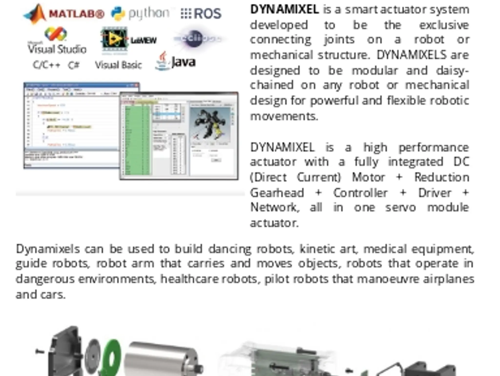 DYNAMIXEL Smart Actuators, i2