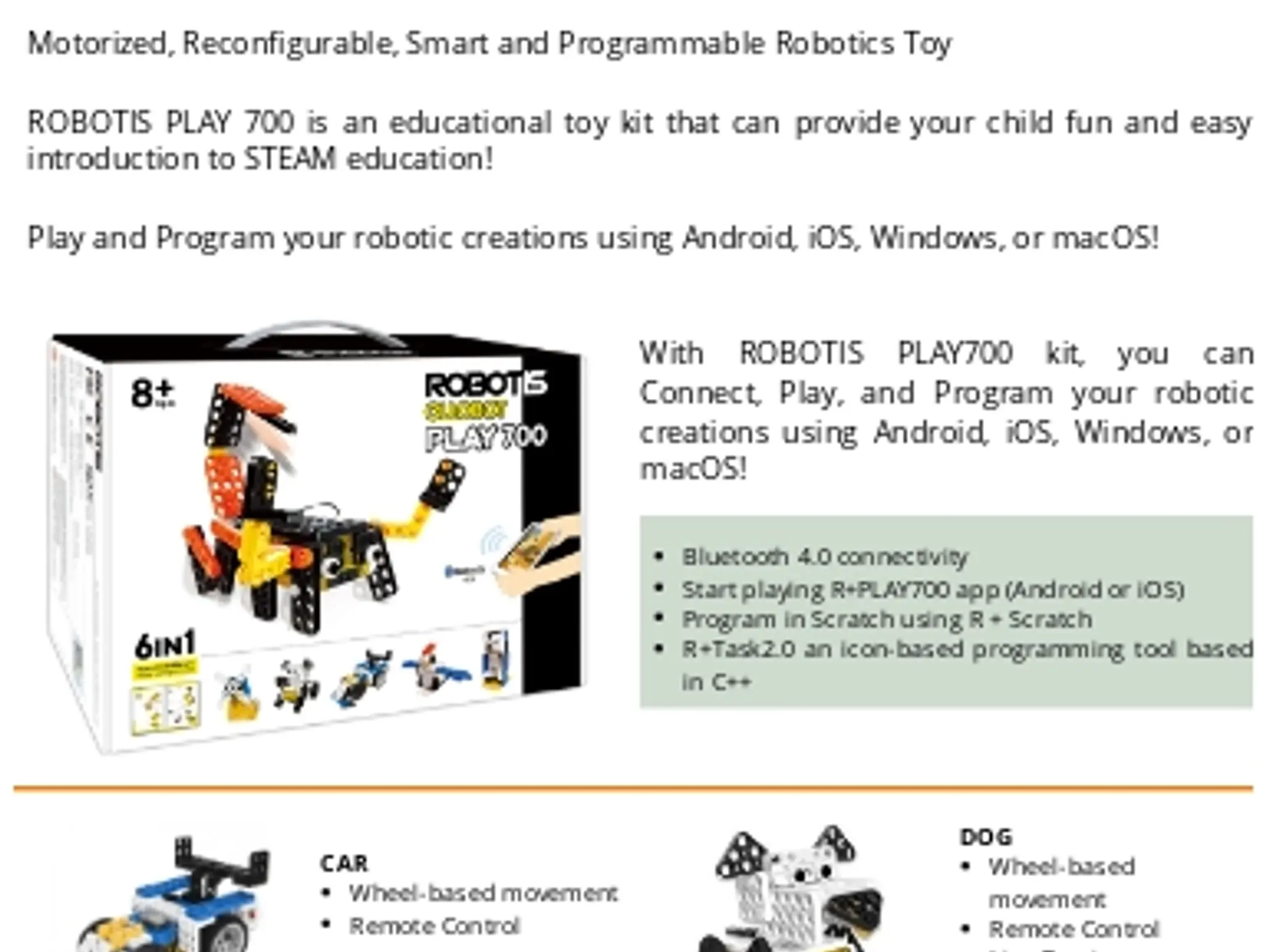 Robotis Play 700 - i2