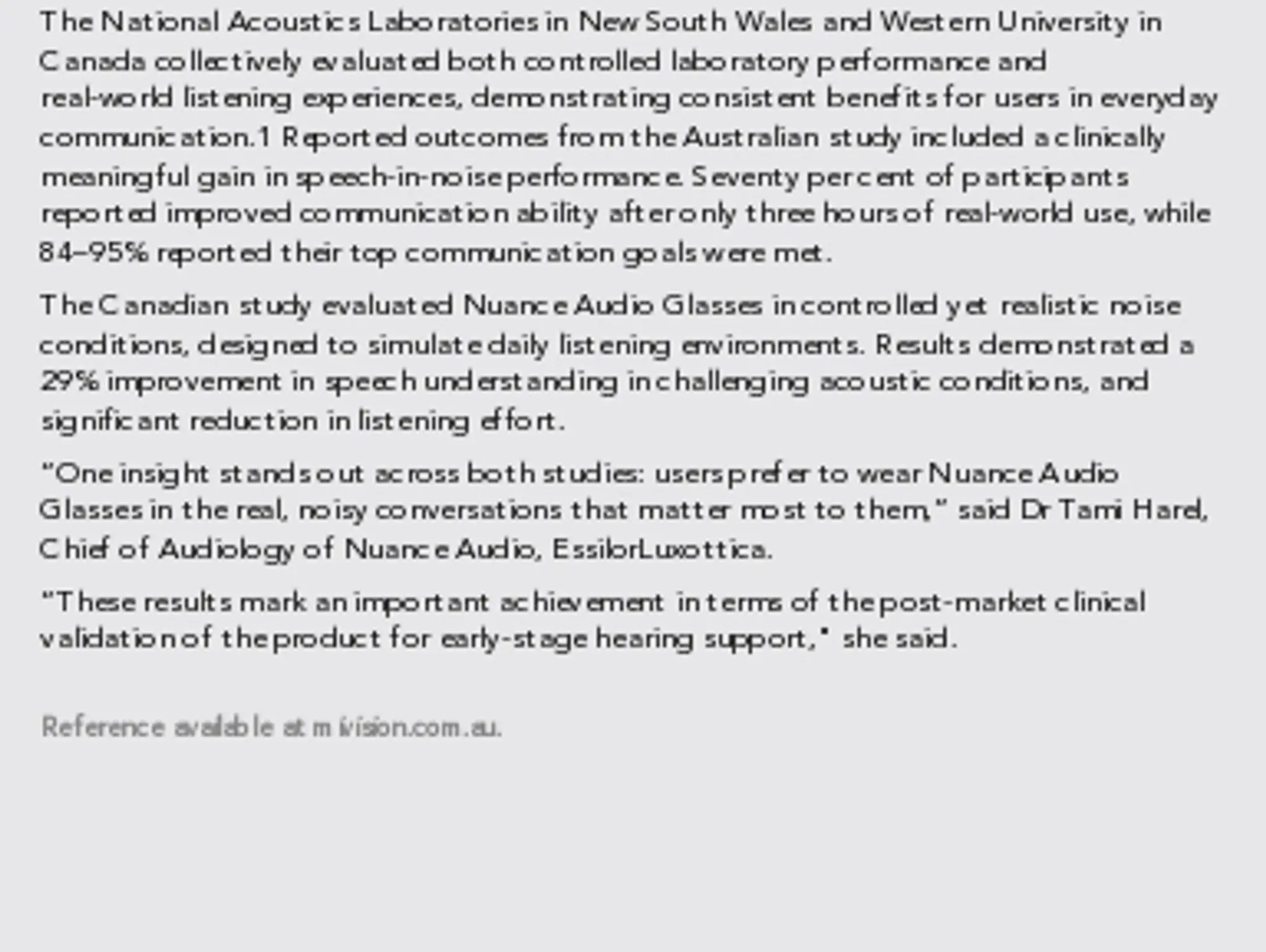 Audio Glasses Boost Hearing