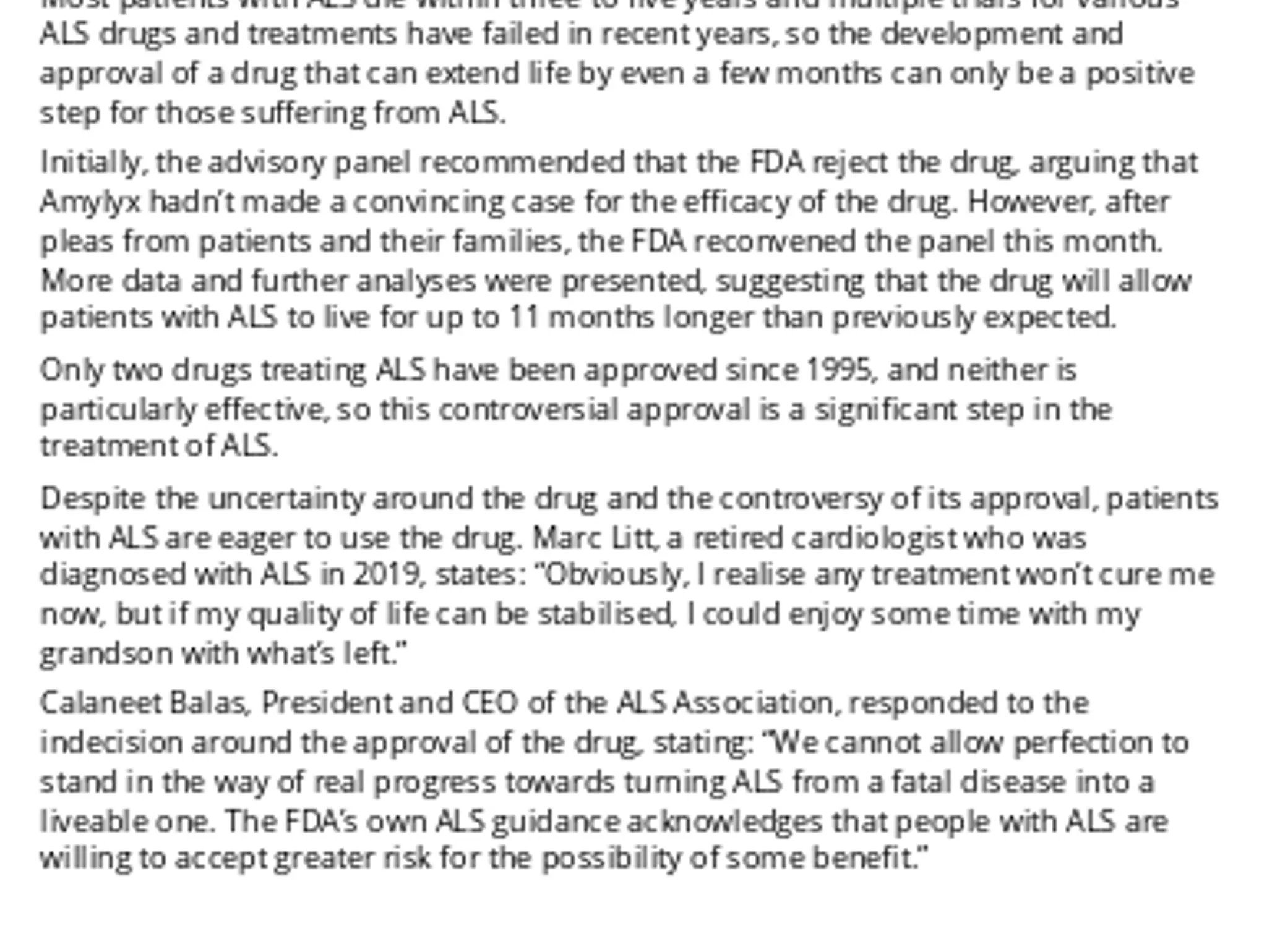 Controversial ALS drug approved by FDA