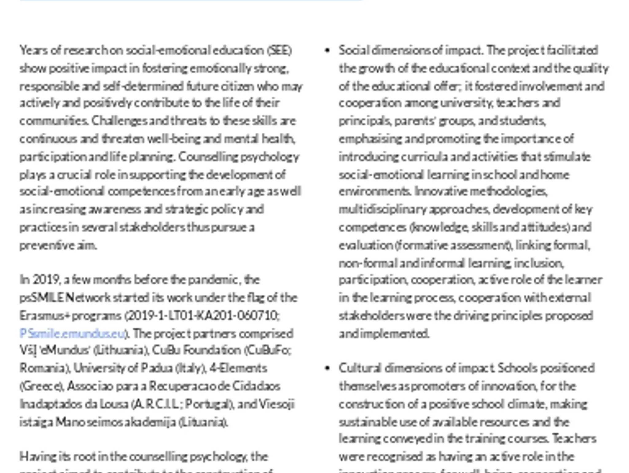 Growing Together: Counselling Psychology and Social-emotional Education Shape Community Practices and Policies