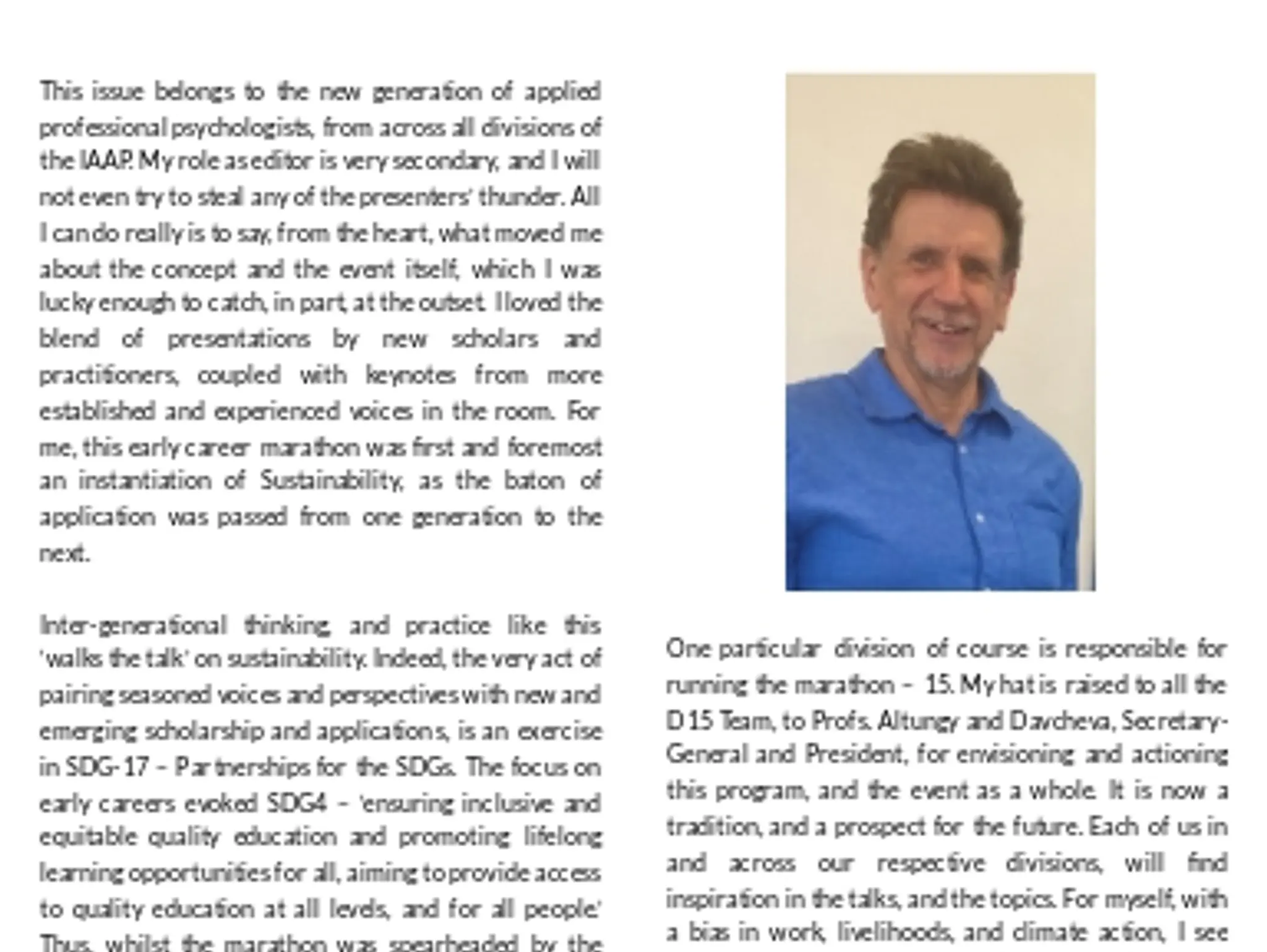 Editorial: Early Careers and Sustainable Livelihoods