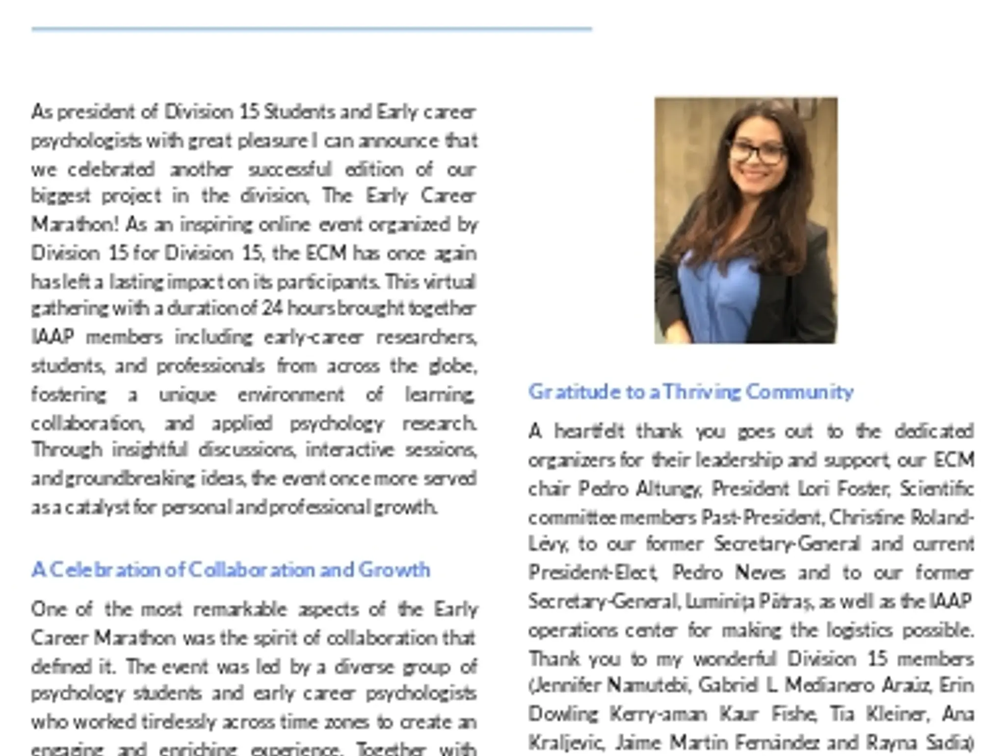 Celebrating the Success of the Early Career Marathon