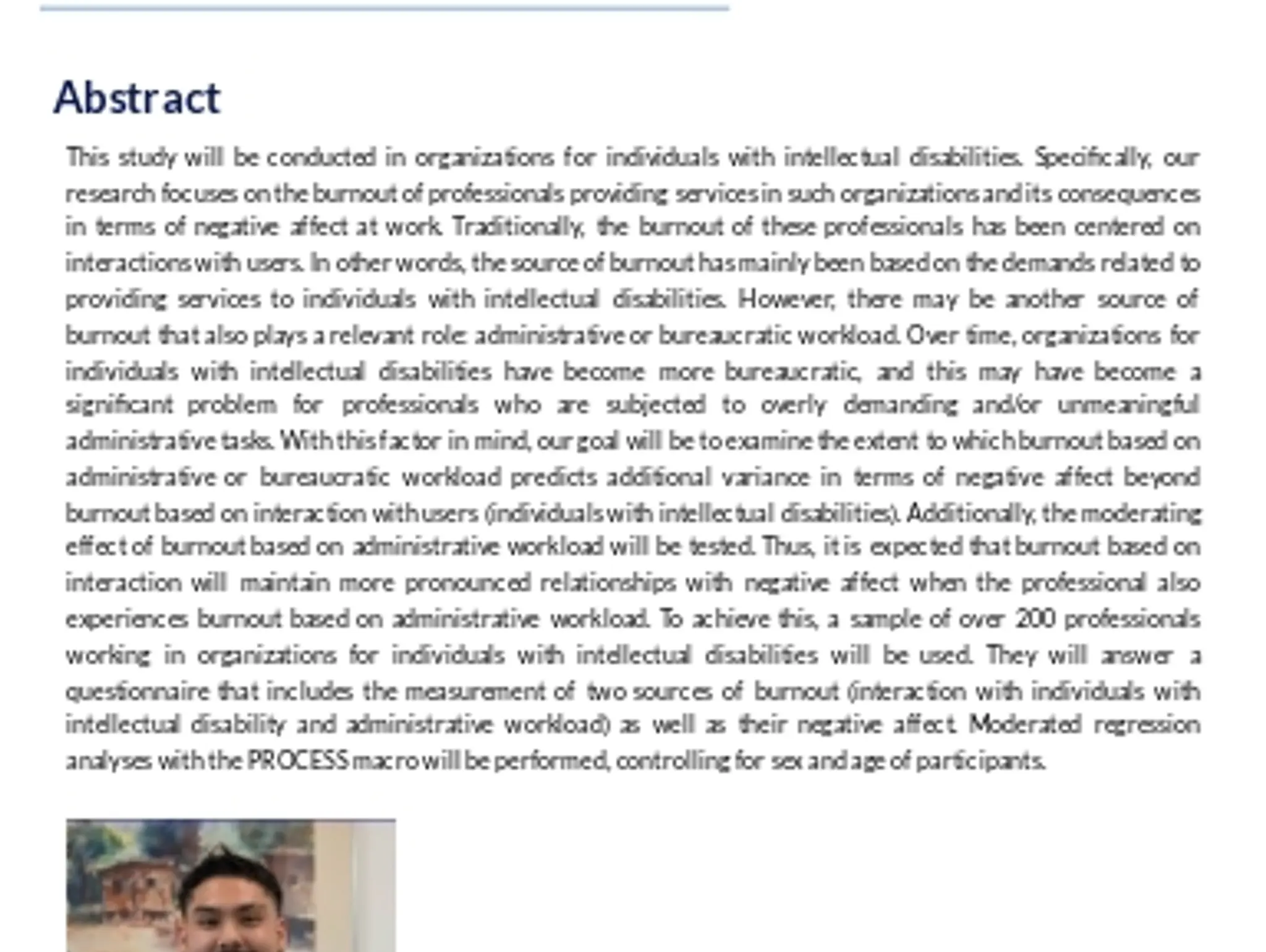 Interaction with Service Users and Administrative Workload as Two Views of Burnout: A Study in...