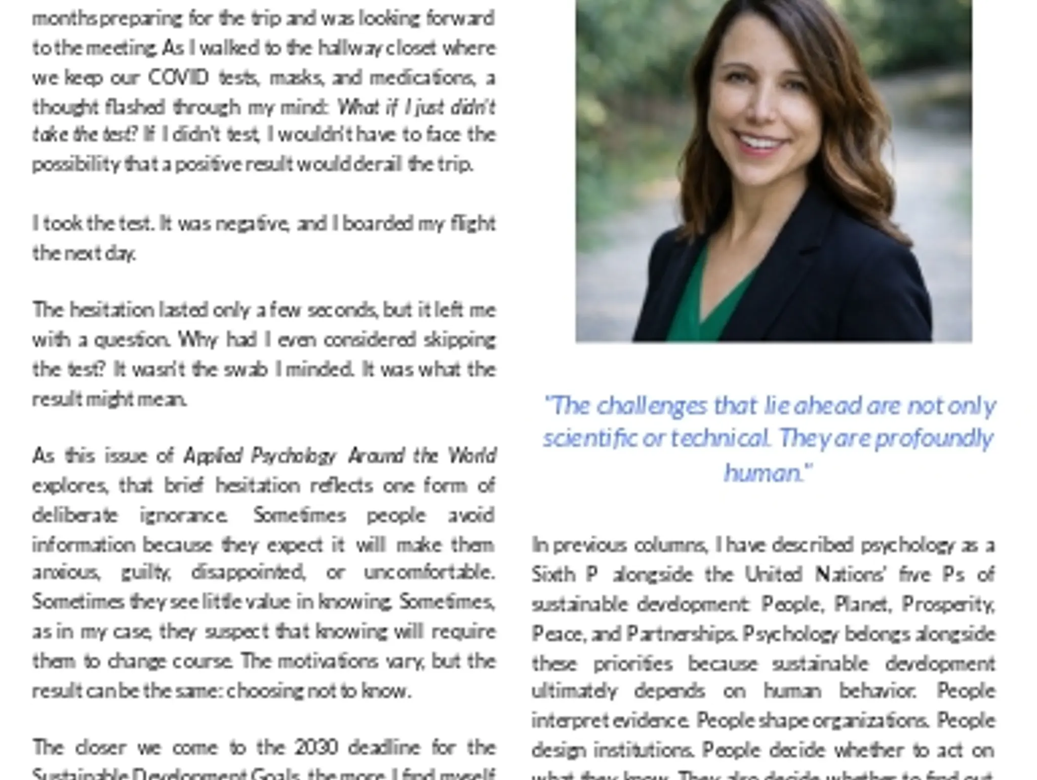 The Sixth P: The Willingness to Know