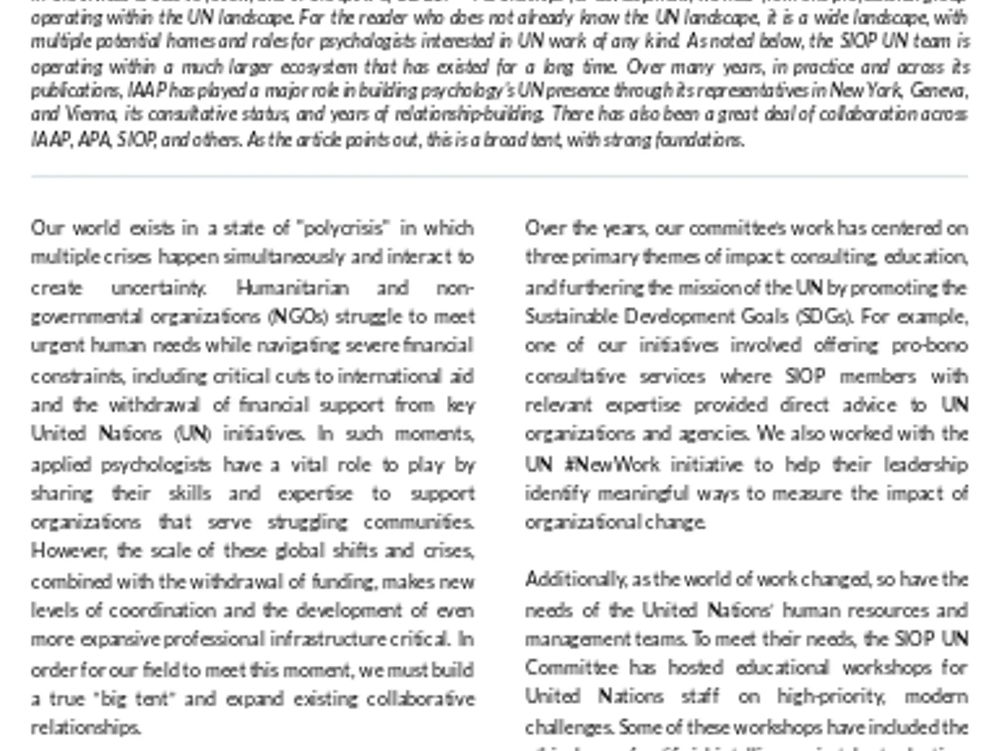 A Call to Expand Global Collaboration
