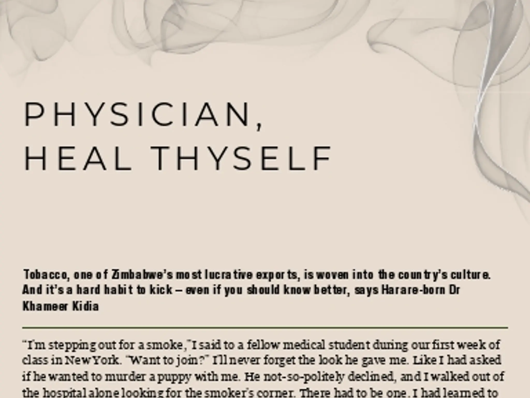 Physician, Heal Thyself