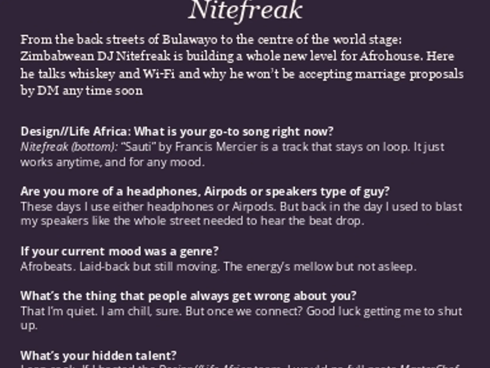 Unfiltered - Nitefreak