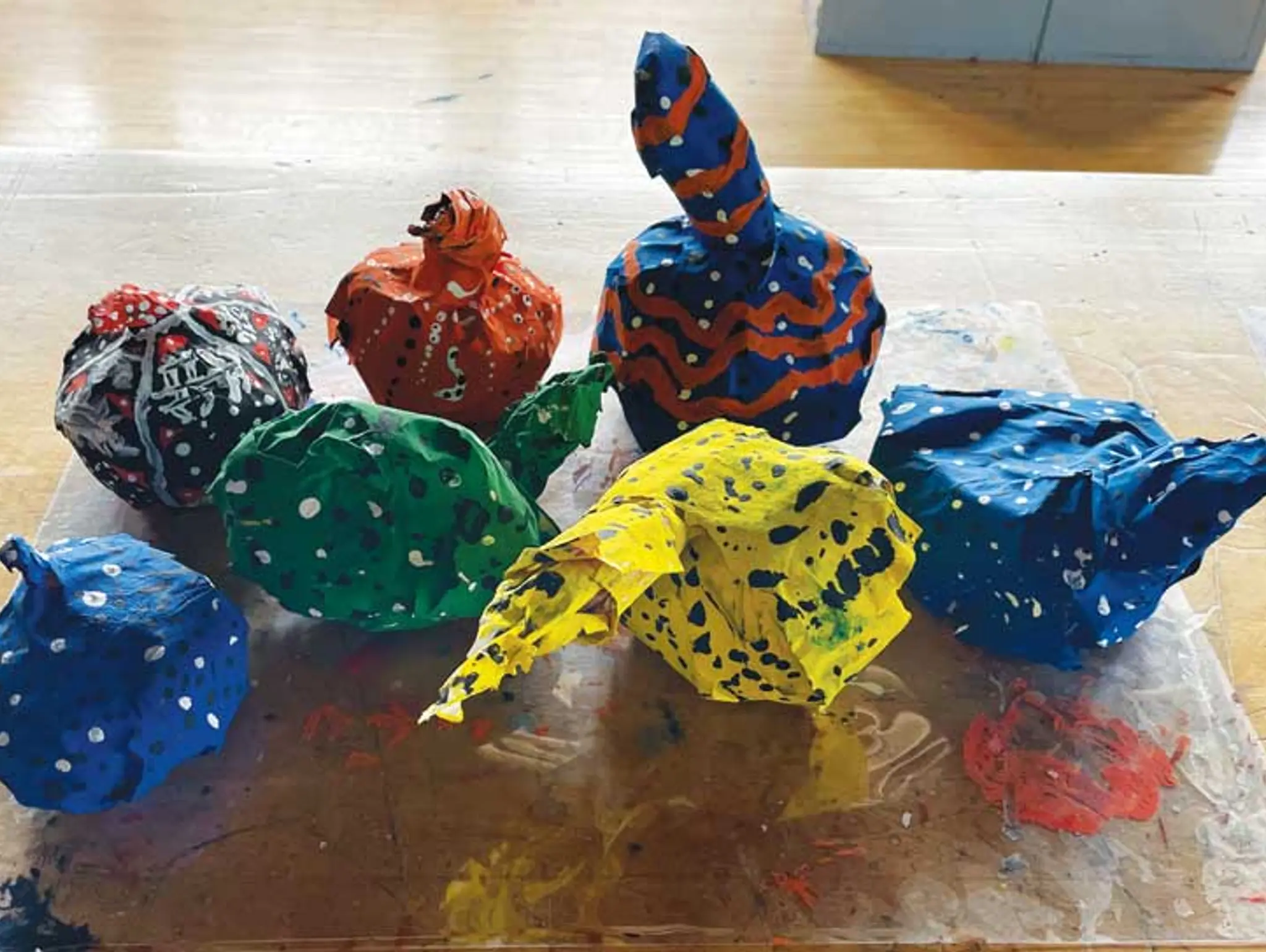 ClipCard: Papier-Mache Pumpkins