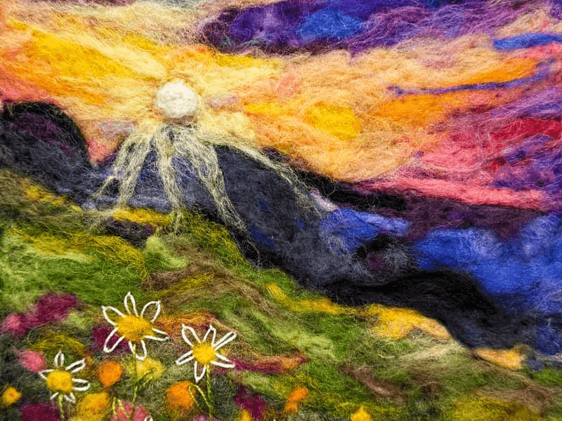 ClipCard: Landscape Felt Painting