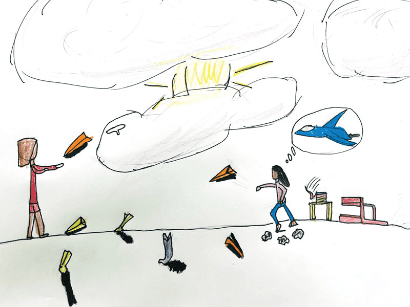 Elementary ClipCard | Paper Airplane Story