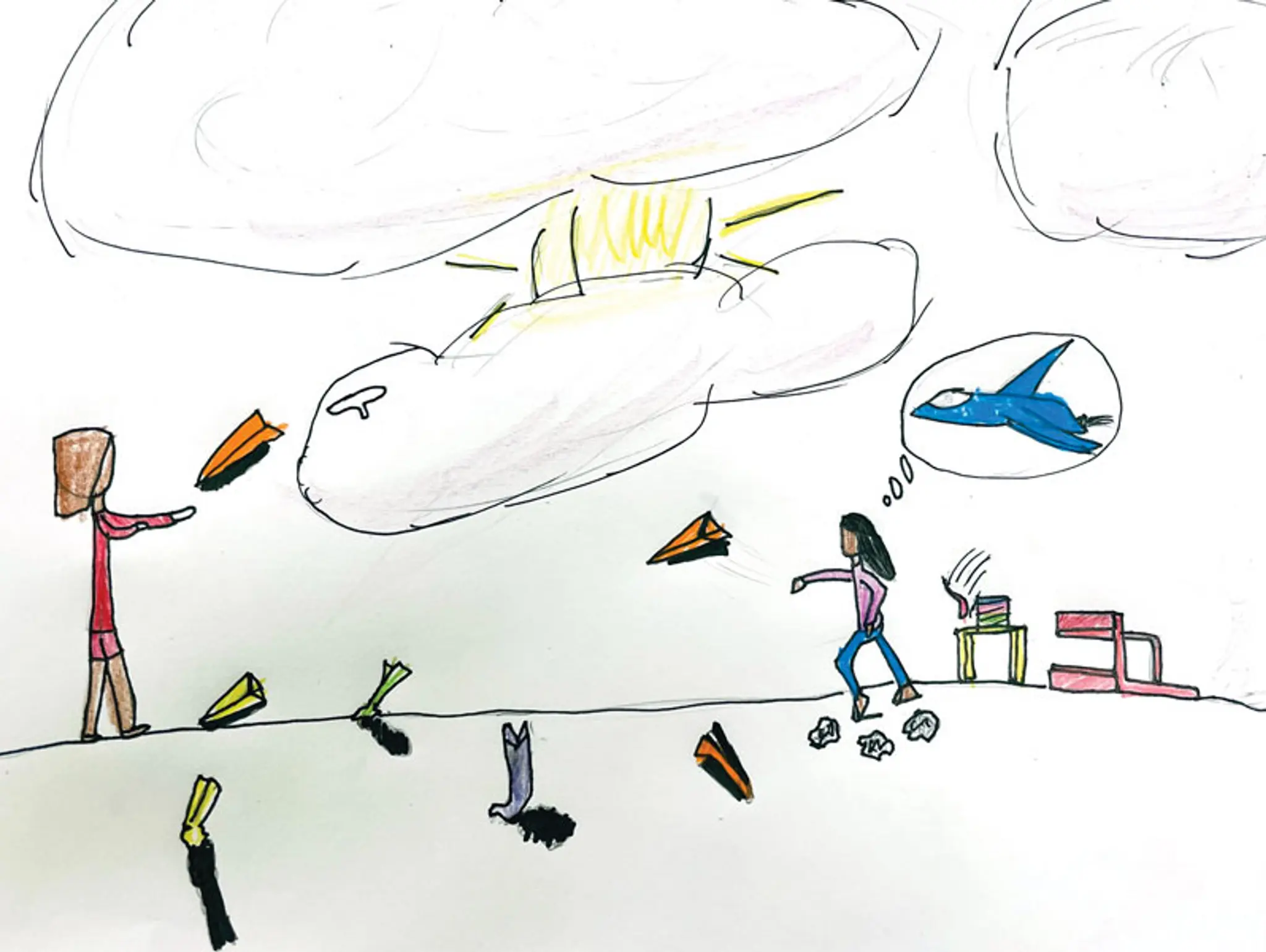 Elementary ClipCard | Paper Airplane Story