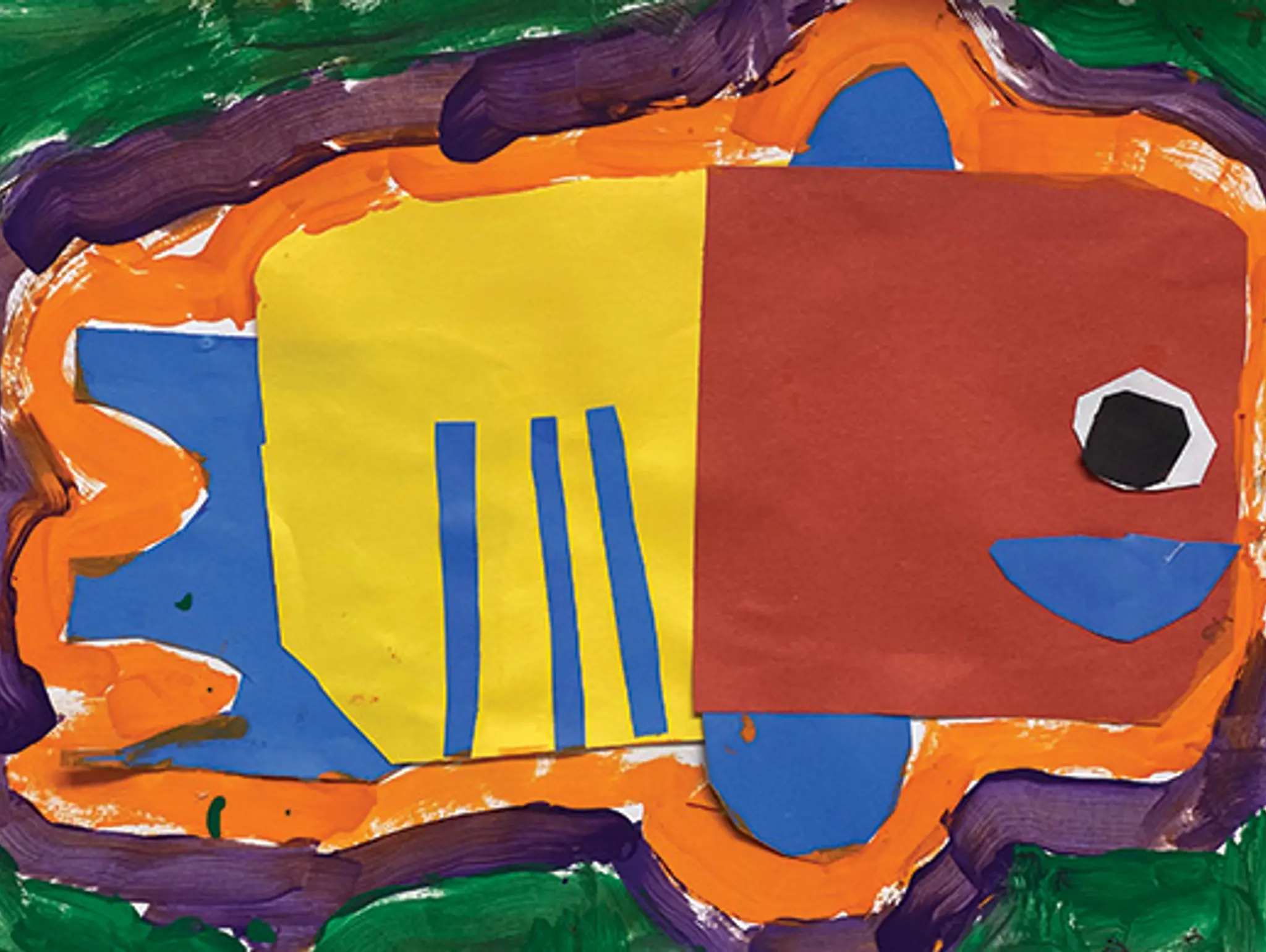 ClipCard: Colorful Fish Collage