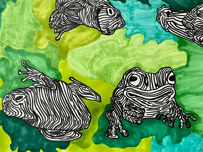 ClipCard: Blind-Contour Animals