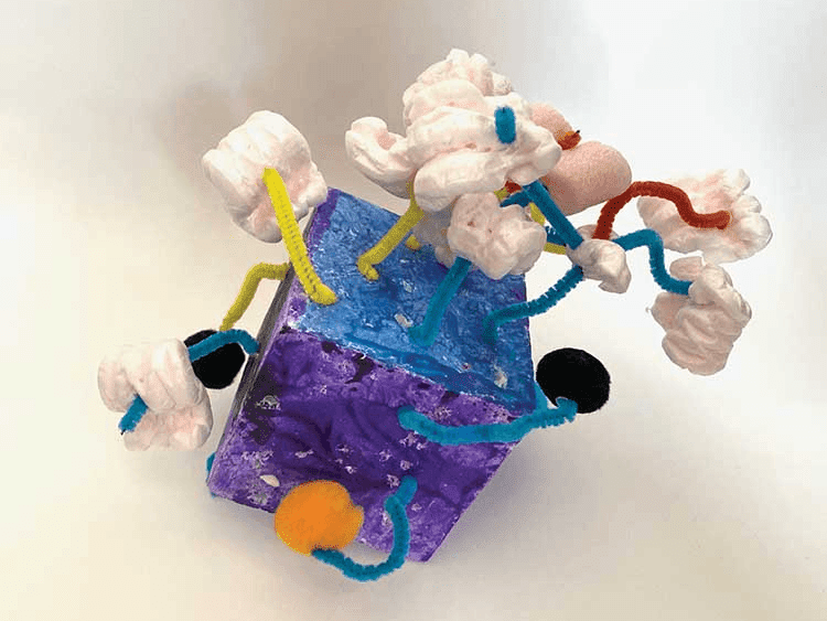 ClipCard: Foam Cube Sculptures