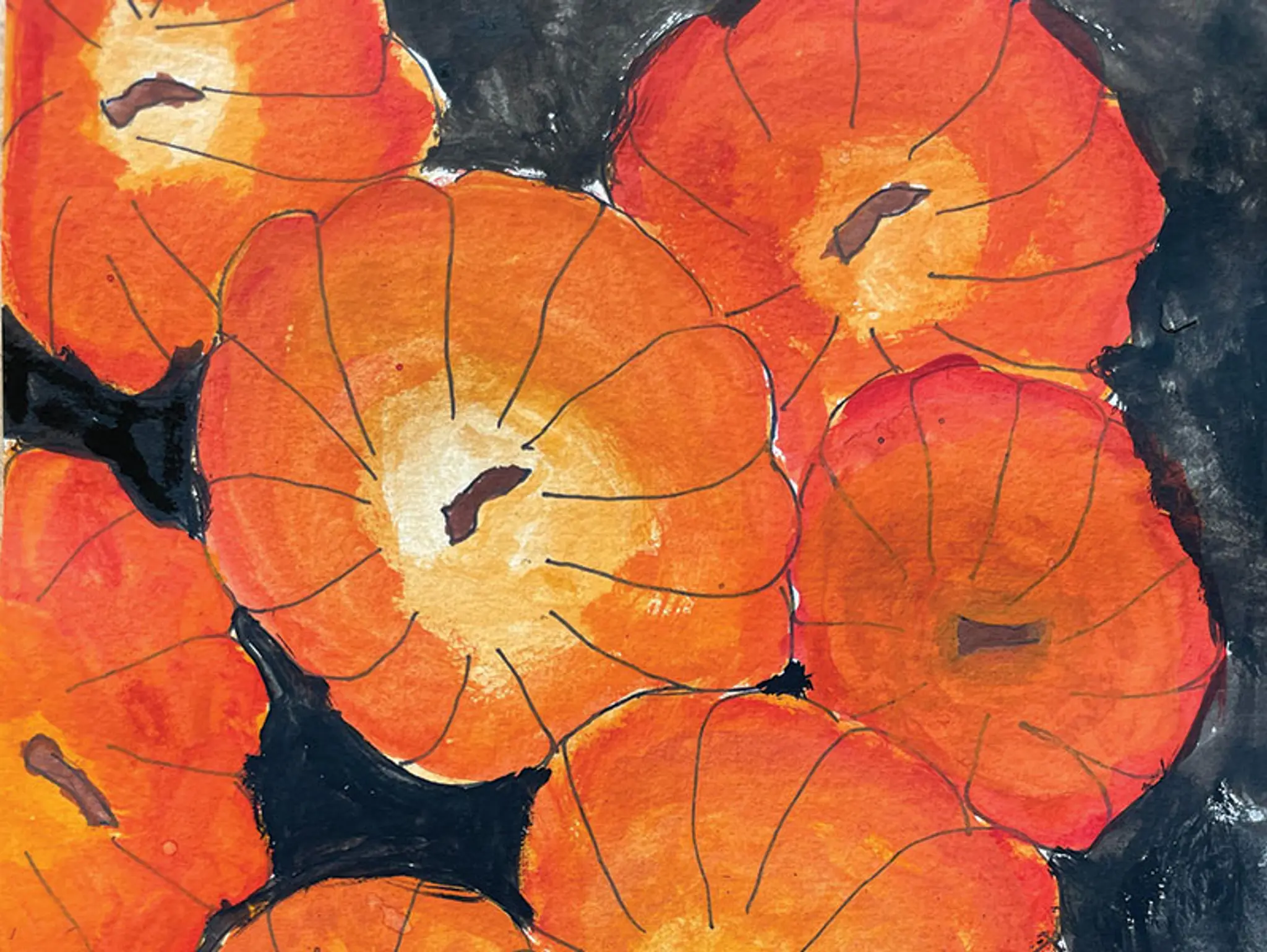 ClipCard: Watercolor Pumpkins