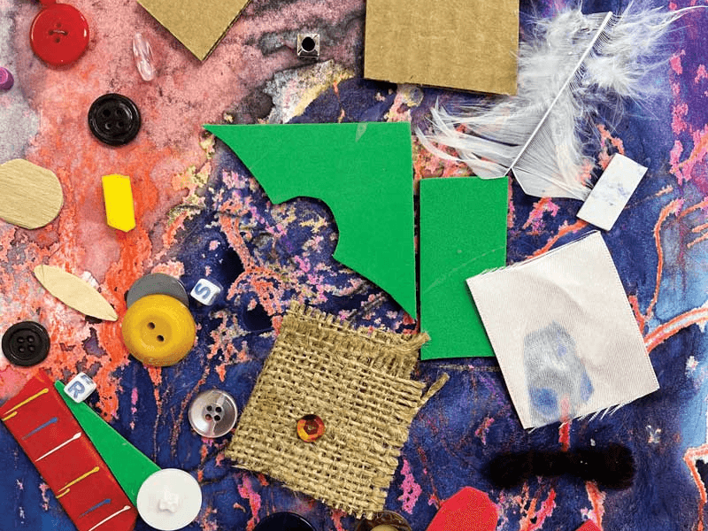 ClipCard: Textured Collage