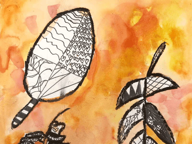 ClipCard: Patterned Leaves