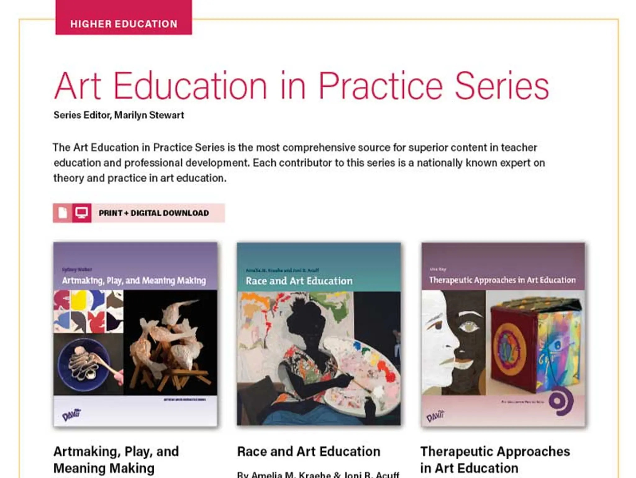 Art Education in Practice Series from Davis