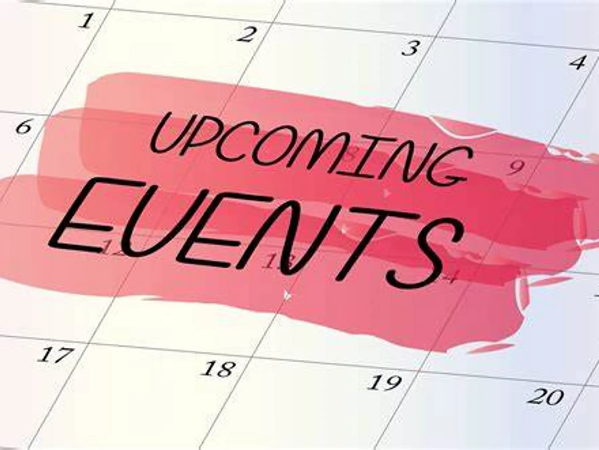 Upcoming Events September - December 2025