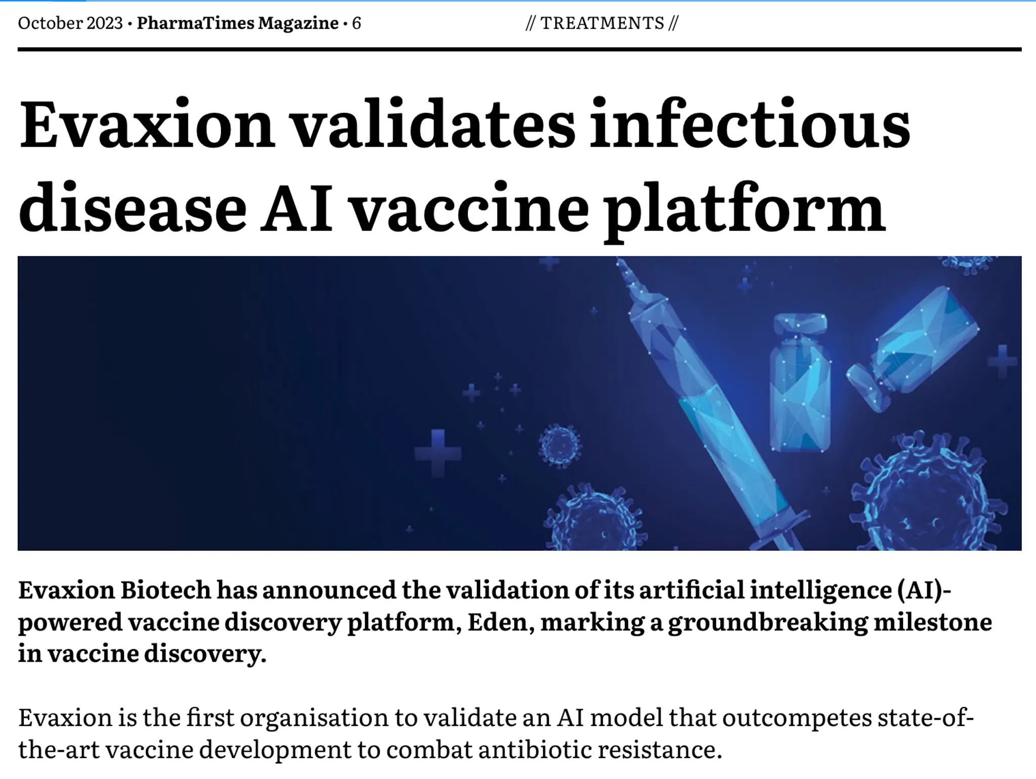 6 - NEWS: Treatments