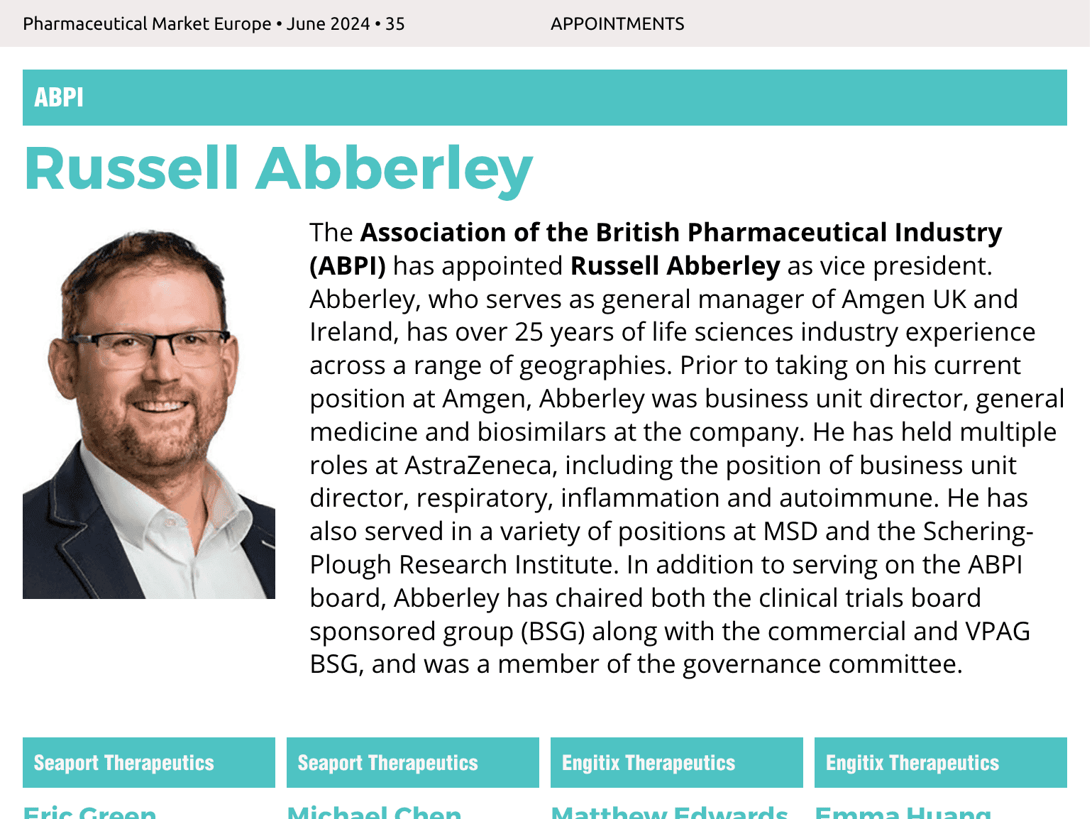 Appointments - June 2024