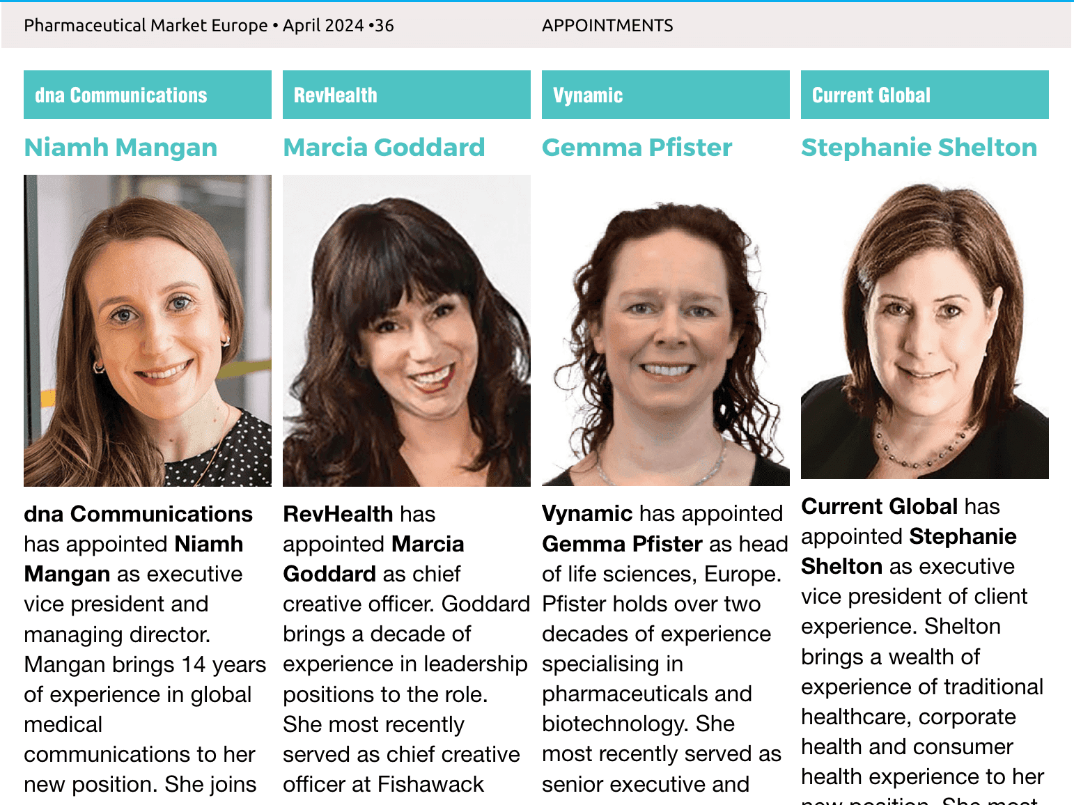 Appointments - April 2024