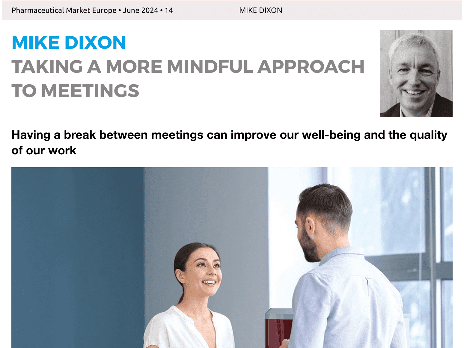 MIKE DIXON - Taking a more mindful approach to meetings
