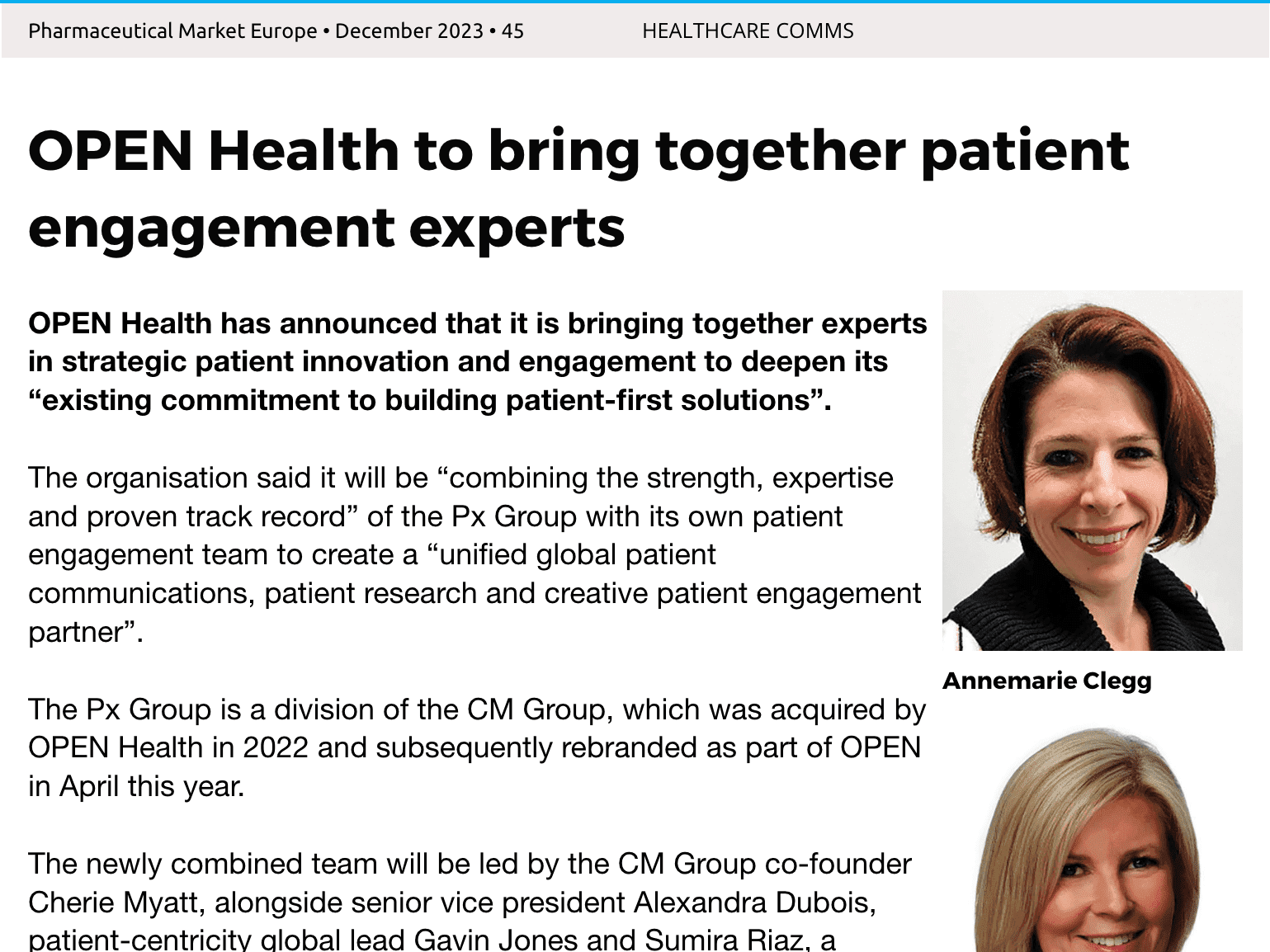 45 -  HEALTHCARE COMMS