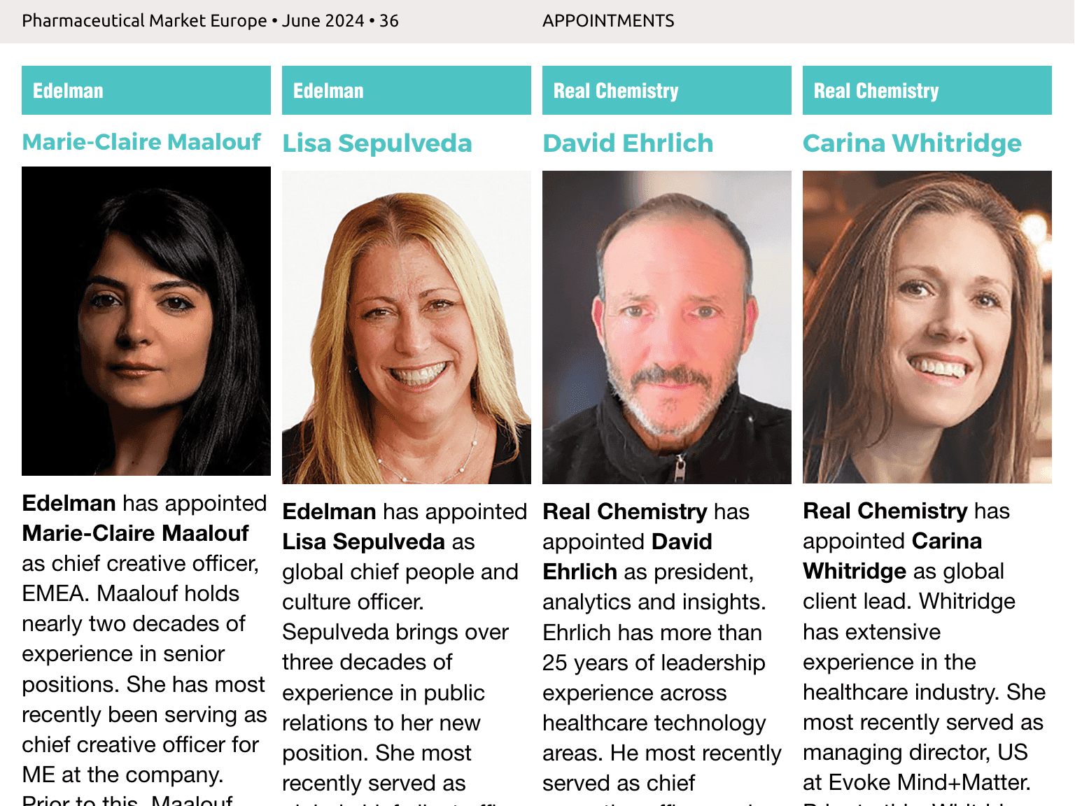 Appointments - June 2024