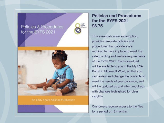 Policies and procedures for the EYFS 2021