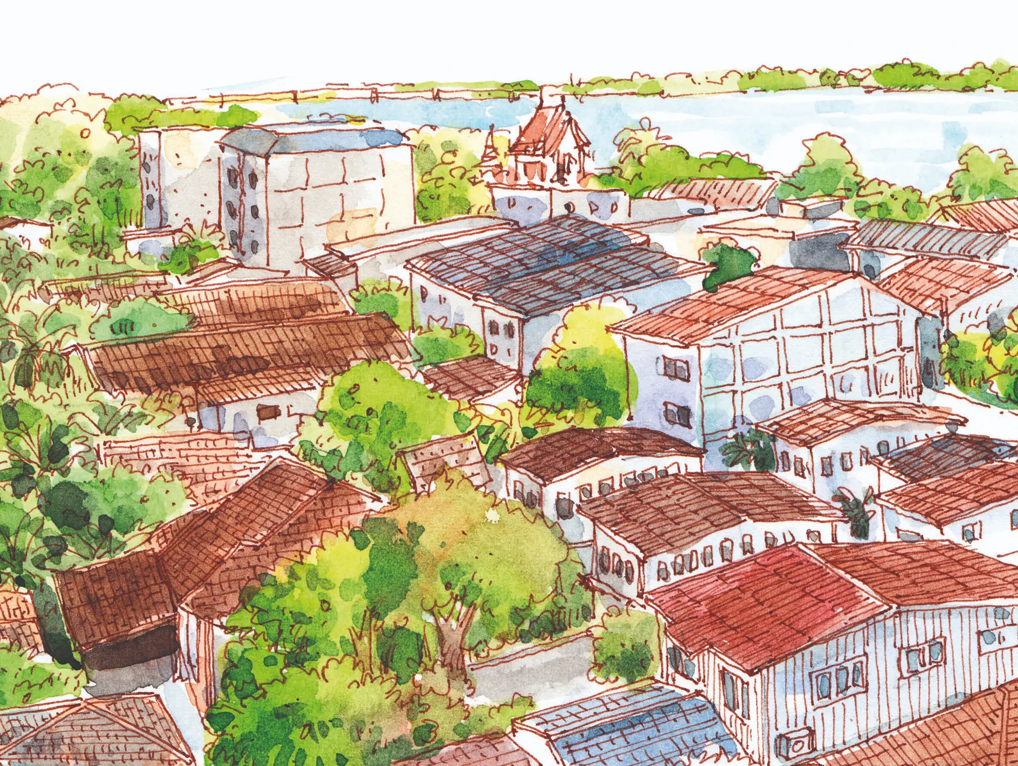 482 วาดเมือง ริมแม่น้ำโขงที่หนองคาย