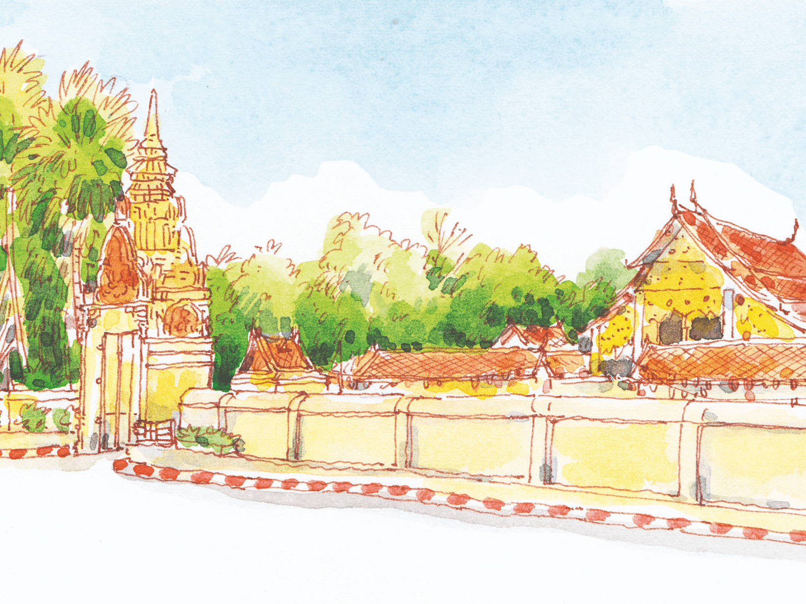 484 วาดเมือง ตลาดในเมืองพะเยา