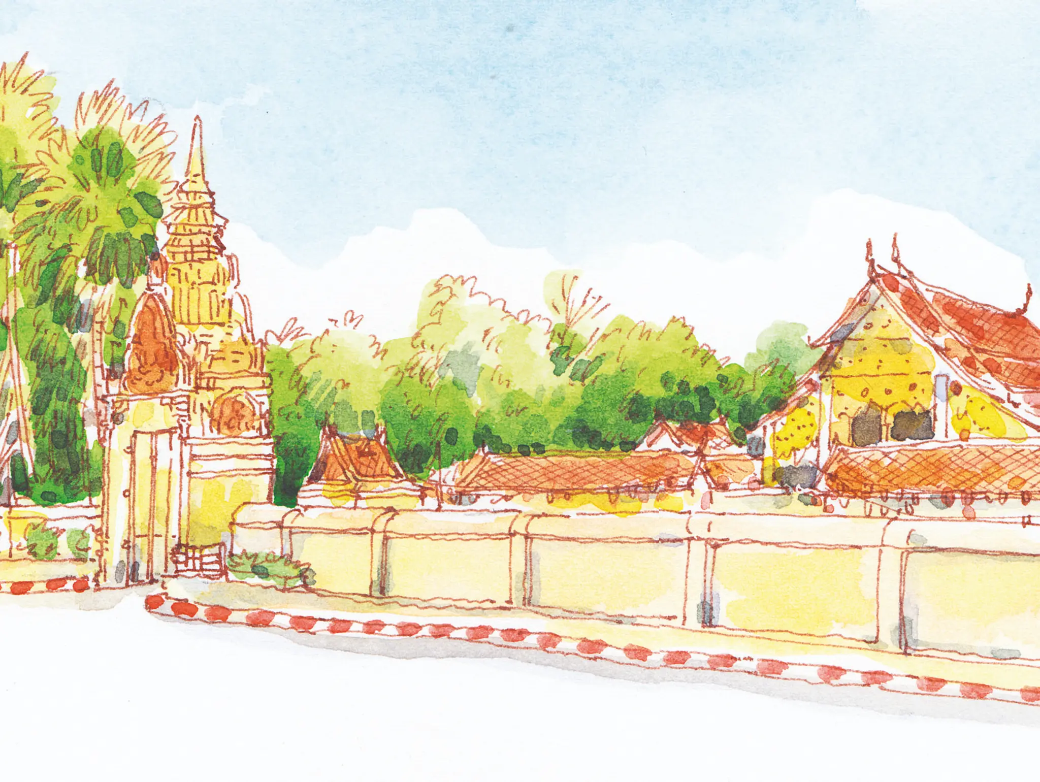 484 วาดเมือง ตลาดในเมืองพะเยา