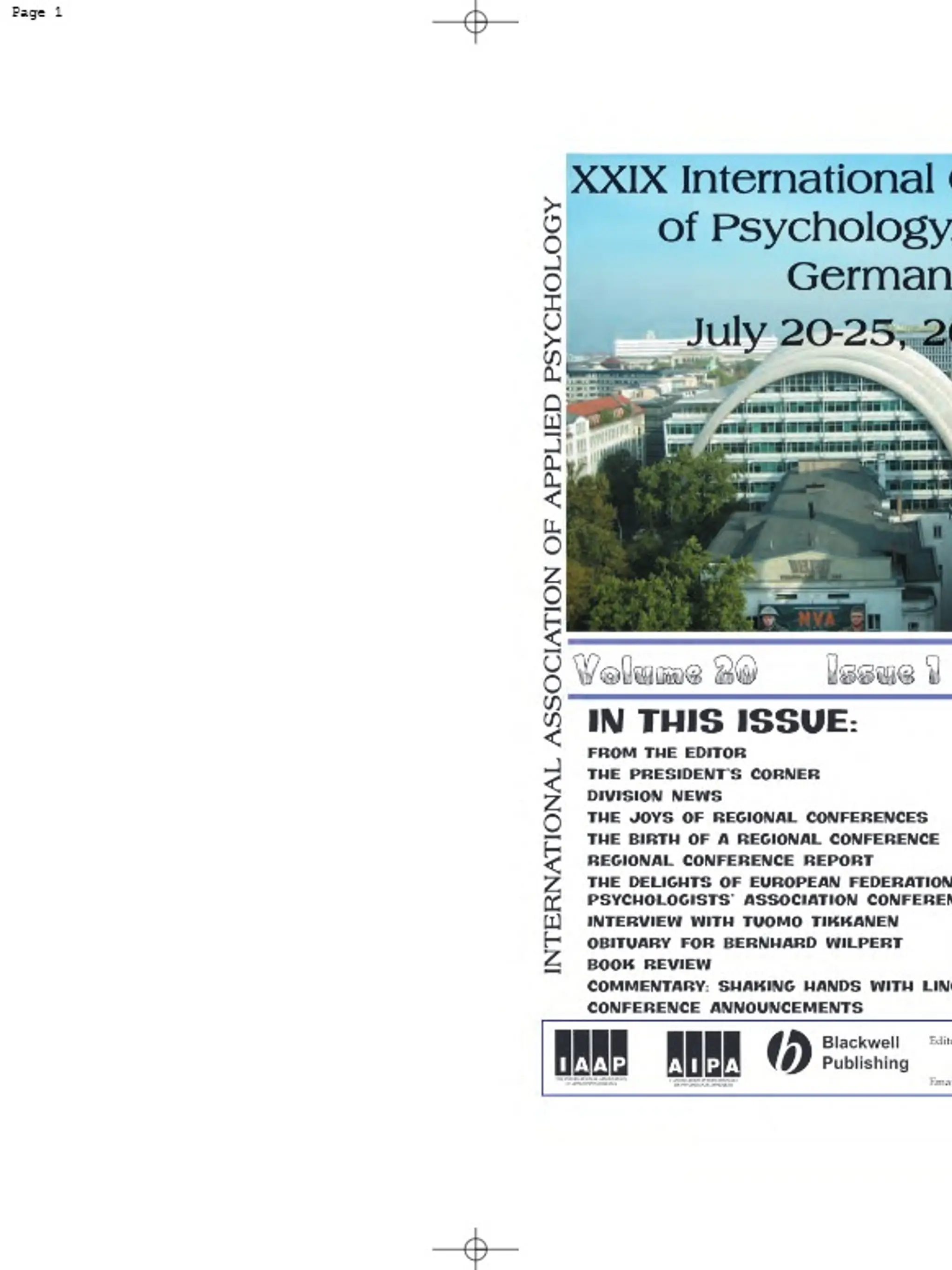 IAAP Bulletin, January 2008