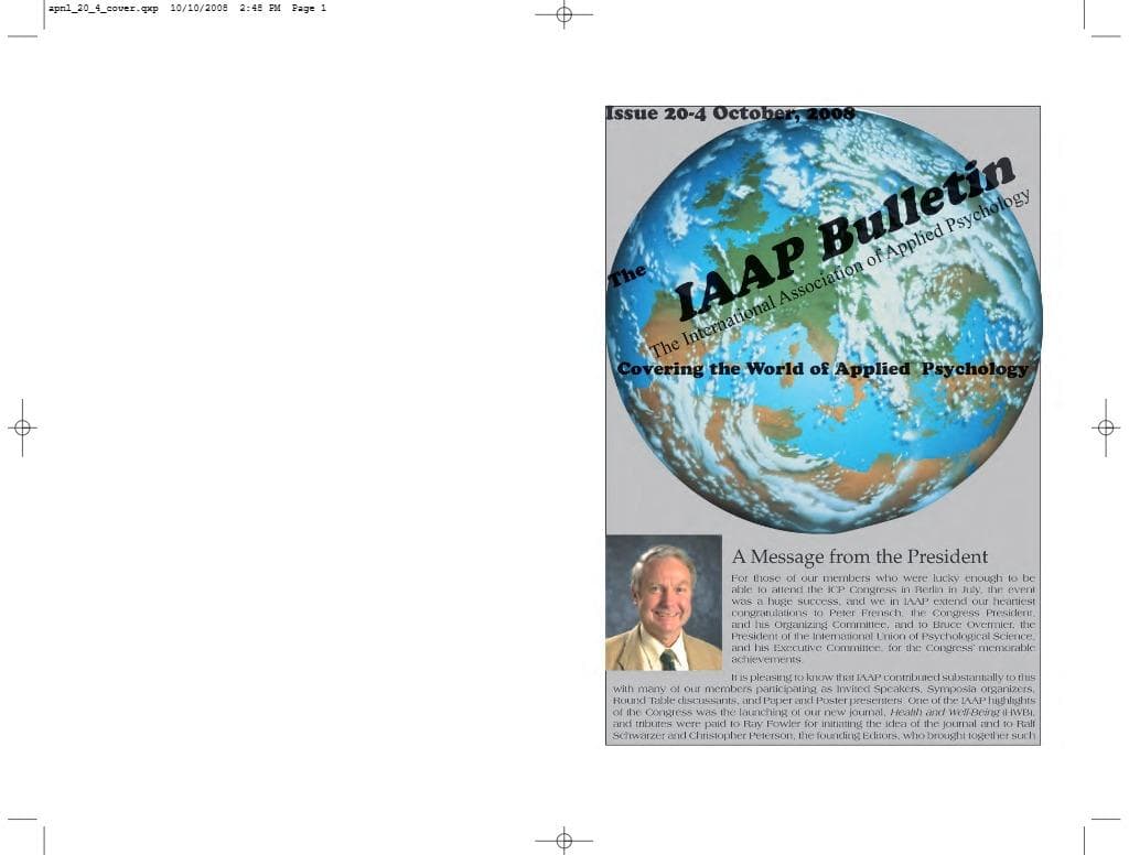 IAAP Bulletin, October 2008