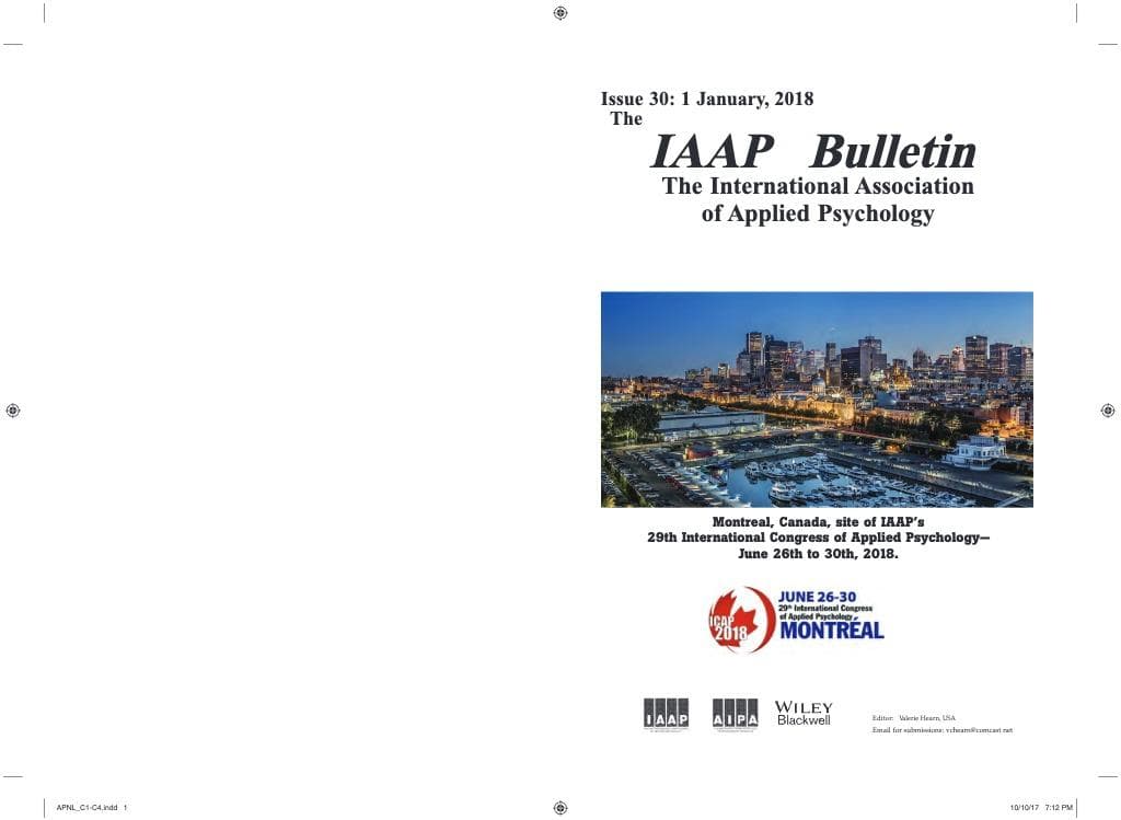 IAAP Bulletin, January 2018