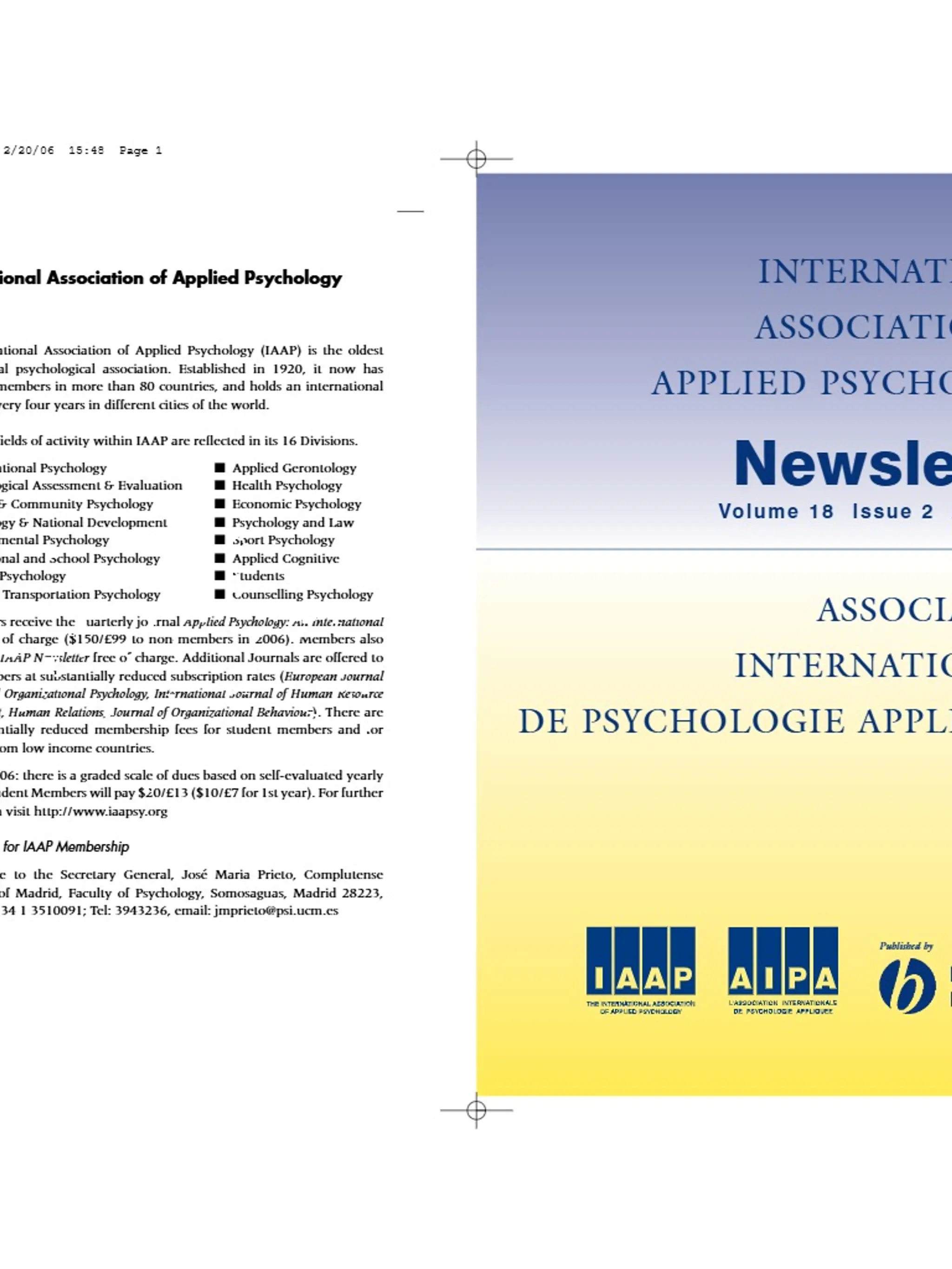 IAAP Bulletin, April 2006
