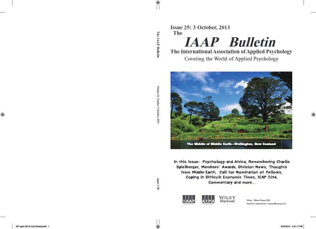 IAAP Bulletin, October 2013