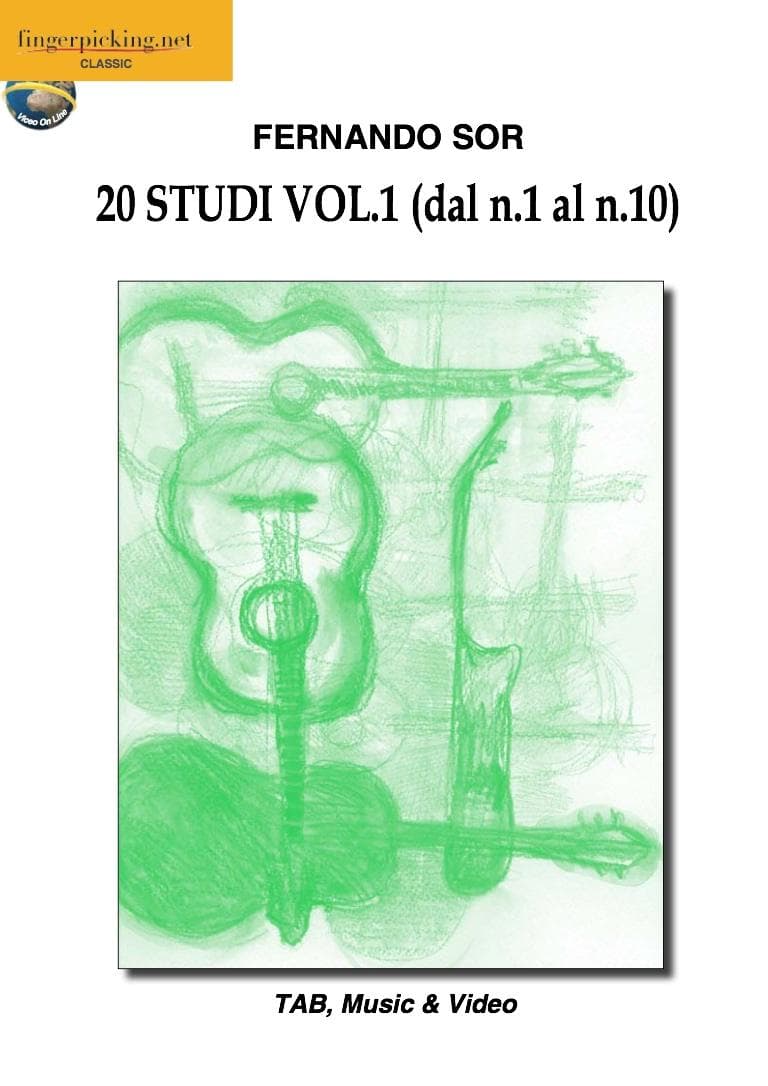 Fernando Sor : 20 Studi Vol.1 (dal n.1 al  n.10)
